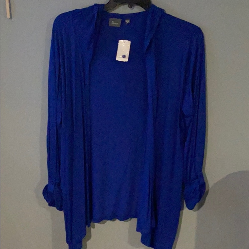 Hooded shrug jacket